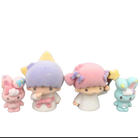 4x Little Twin Star Figure Collectible Figurine Set Sanrio Japan Kawaii Velvet - Picture 12 of 13